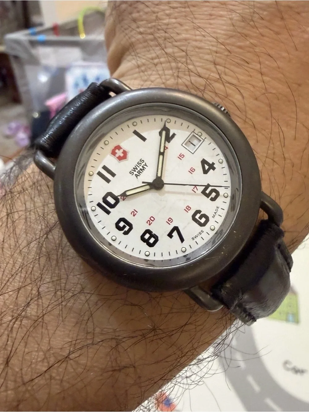 Vintage 1990s Victorinox Swiss Army Cavalry Gunmetal Watch 24531
